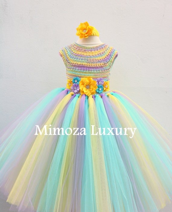 Rainbow Birthday Tutu Dress, 1st birthday dress, infant baby dress, girl infant dress, toddler party dress, birthday girl dress, flower girl