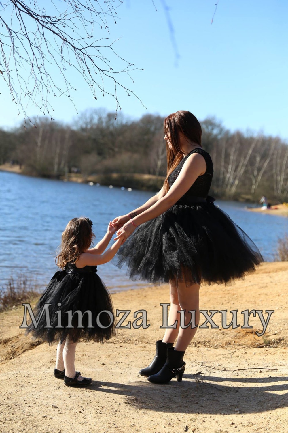 Mother-daughter matching wedding dresses. Mom and me dress.