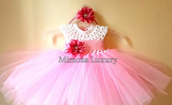 Pink baby birthday dress