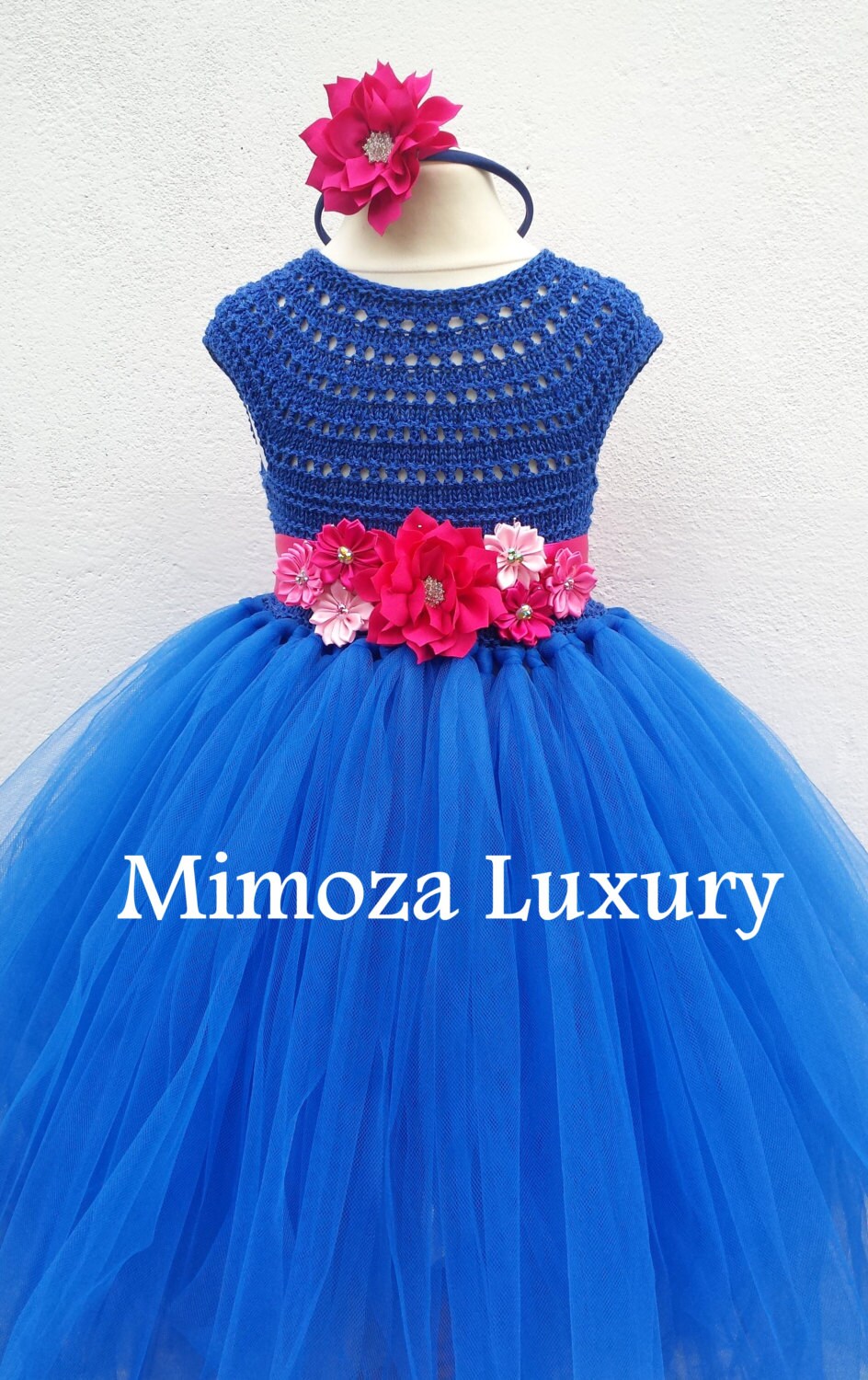 Royal Blue Flower girl dress, Sapphire ...