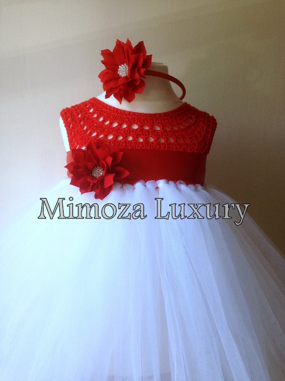 Flower girl dress, Christmas tutu dress, crochet tutu dress, bridesmaid dress, princess dress, silk crochet top tulle dress, hand knit silk