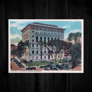 Digital Download Detroit Athletic Club Vintage 1917 Photo