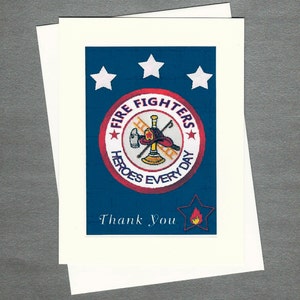 Thank a Veteran ,Thank Firemen, Thank Police. Retirement Card for Veteran or Policeman or Fireman image 2