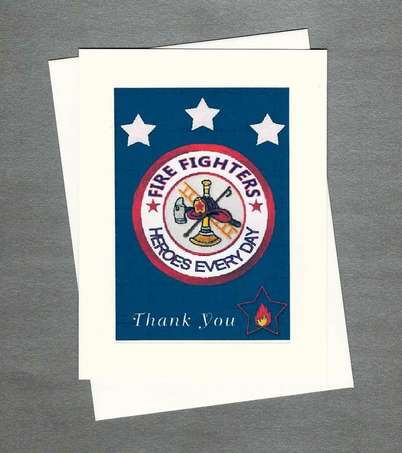 Thank a Veteran ,Thank Firemen, Thank Police. Retirement Card for Veteran or Policeman or Fireman image 2