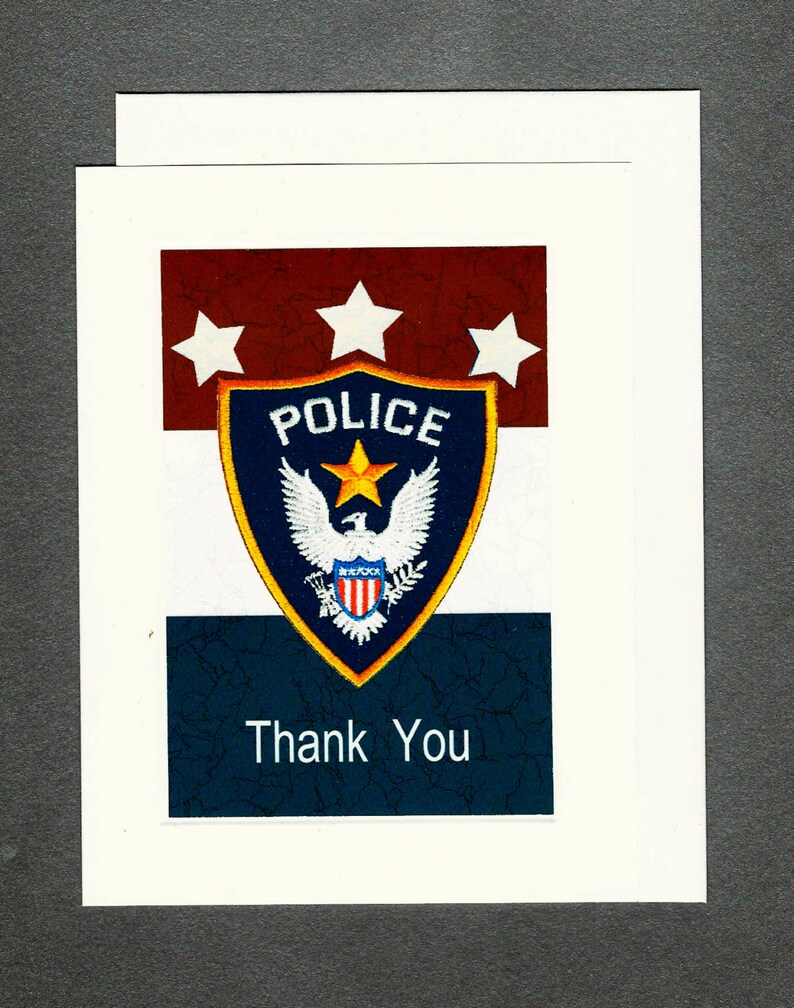 Thank a Veteran ,Thank Firemen, Thank Police. Retirement Card for Veteran or Policeman or Fireman image 3