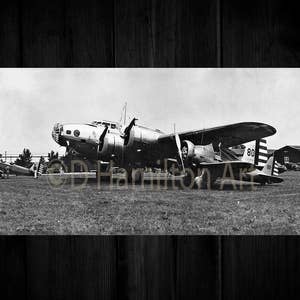 Airplane, Wheeler Army Air Field, Honolulu 1934, Aircraft B-17 Bomber, trainer Aircraft, Pre World War II Aircraft, Digital Download
