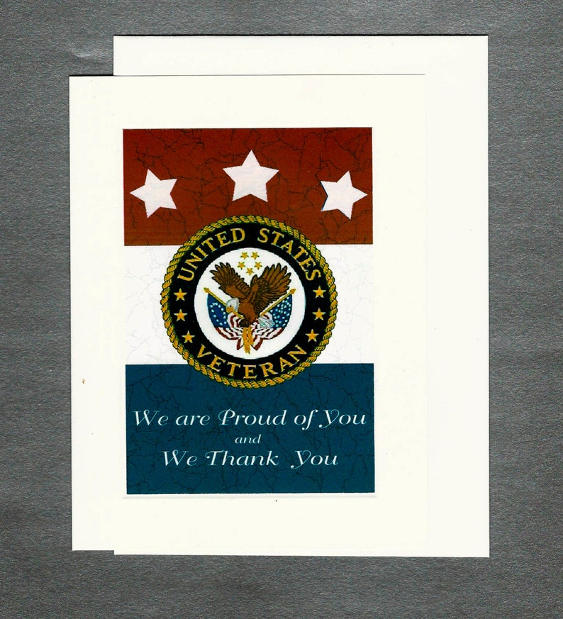 Thank a Veteran ,Thank Firemen, Thank Police. Retirement Card for Veteran or Policeman or Fireman image 1