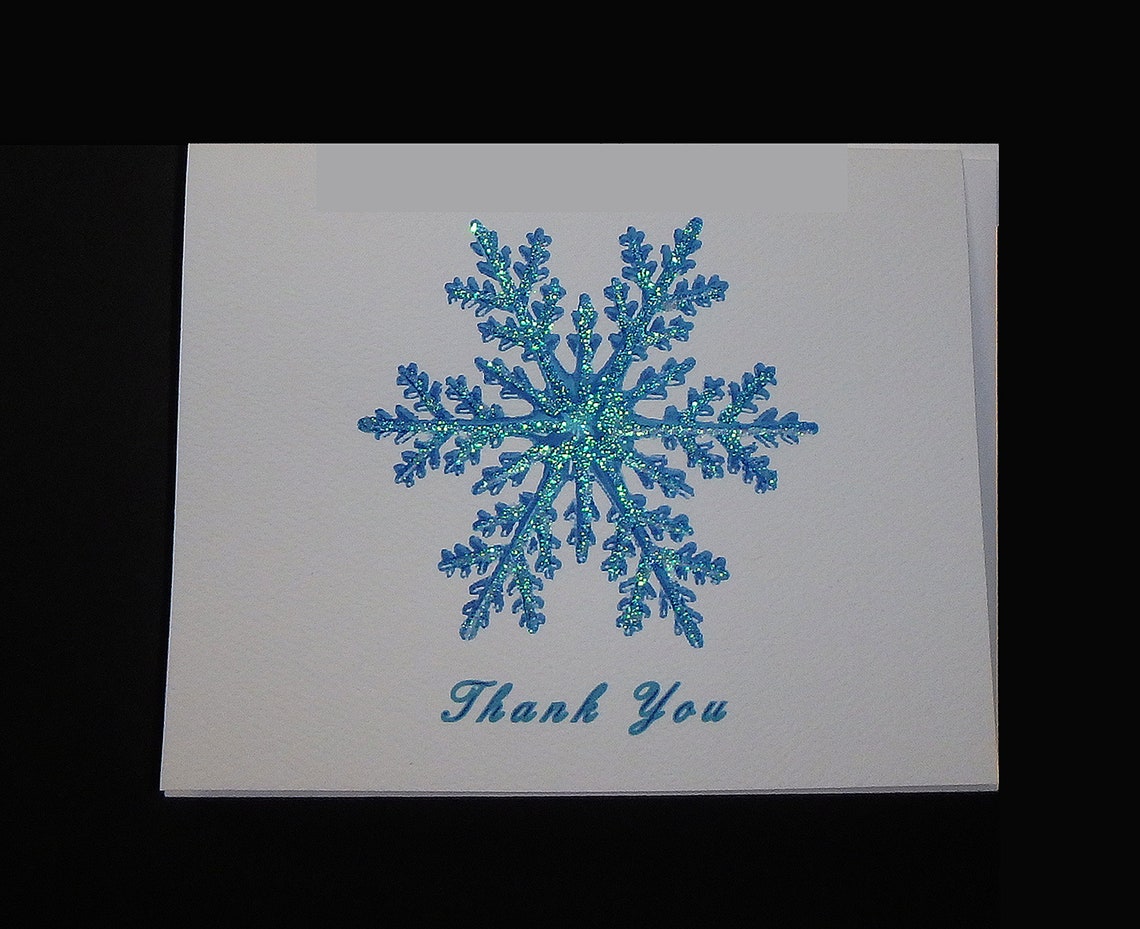 Snowflake Holiday Thank You Cards, Christmas Thank You Cards, Thank You