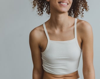 Hemp Blend Bra, Natural White Underwear, Womens lingerie Set, Soft Bralette