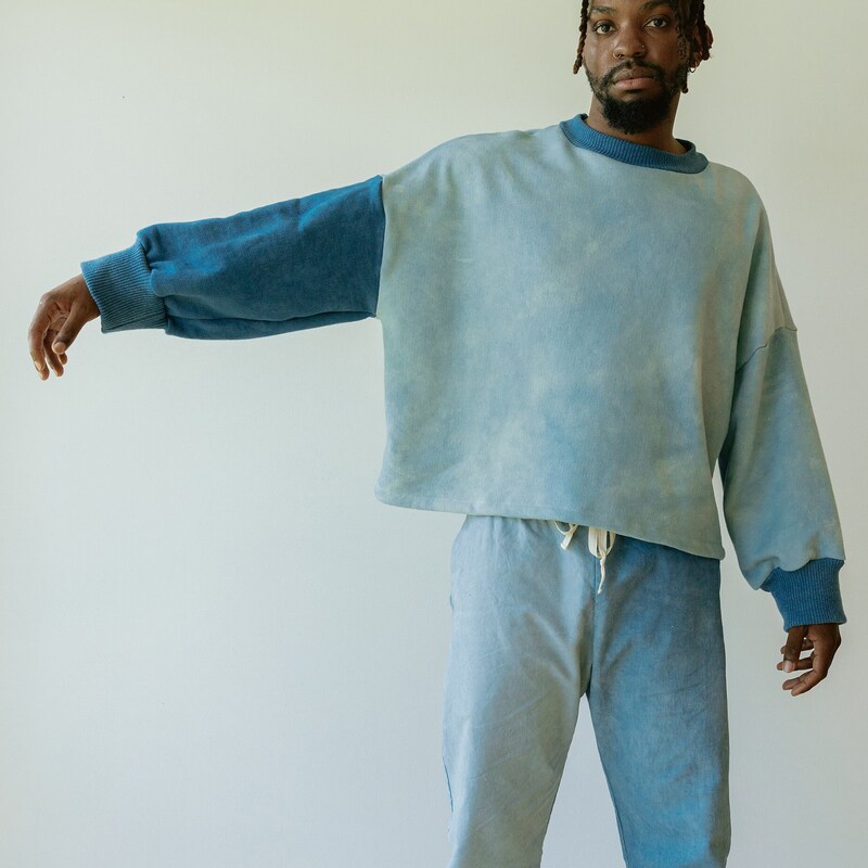 Indigo Printed Organic Cotton Shirt