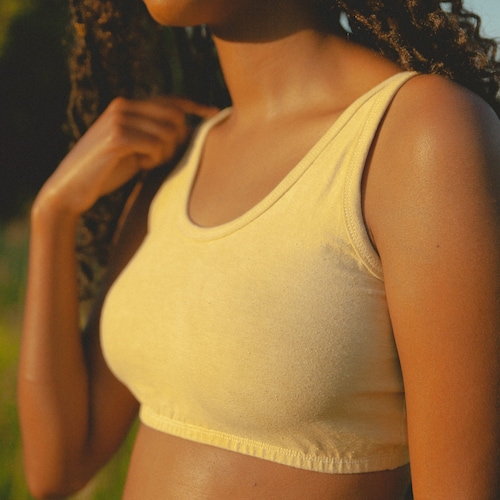 Hemp Bra Organic Cotton Blend Bralette Plant Dyed Tank Bra Etsy