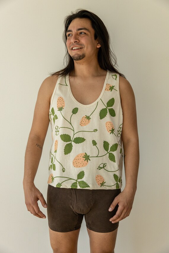 strawberry print tank top