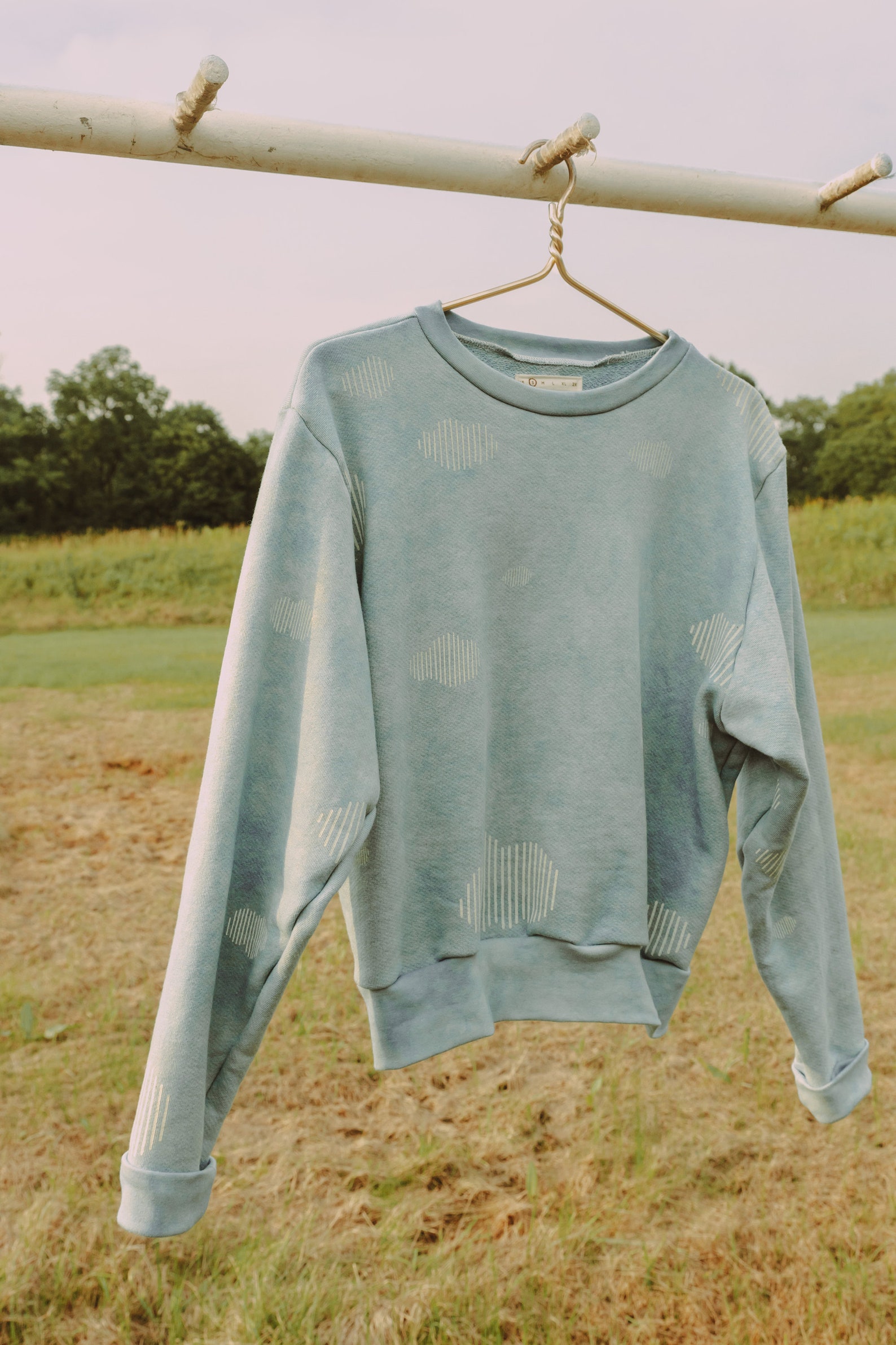 SOS Organic Cotton Back Print Crew Neck - GOTS/Vegan - Night Sky
