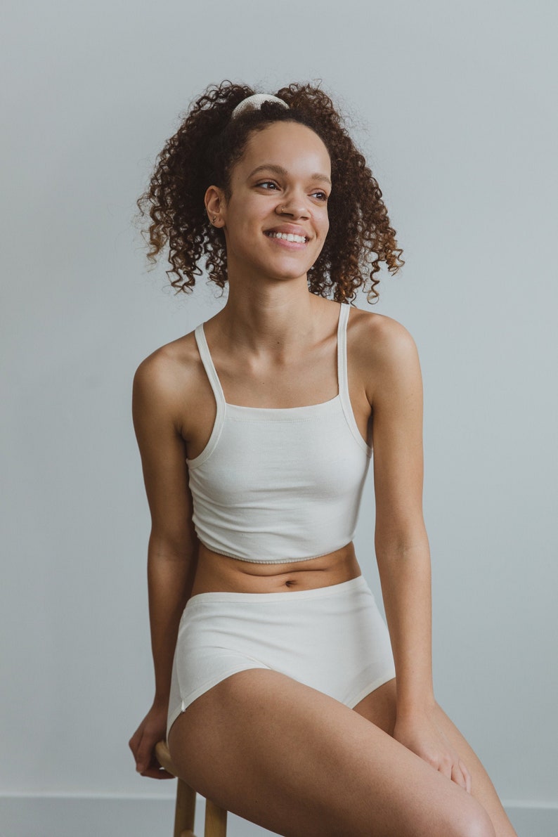 Hemp Blend Bra Natural White Underwear Womens Lingerie Set - Etsy