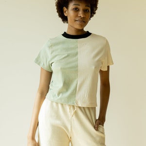 Ribbed Hemp Short, Organic Genderless Clothing, Plant dyed Pocket Shorts, Natural Tie Pant image 9