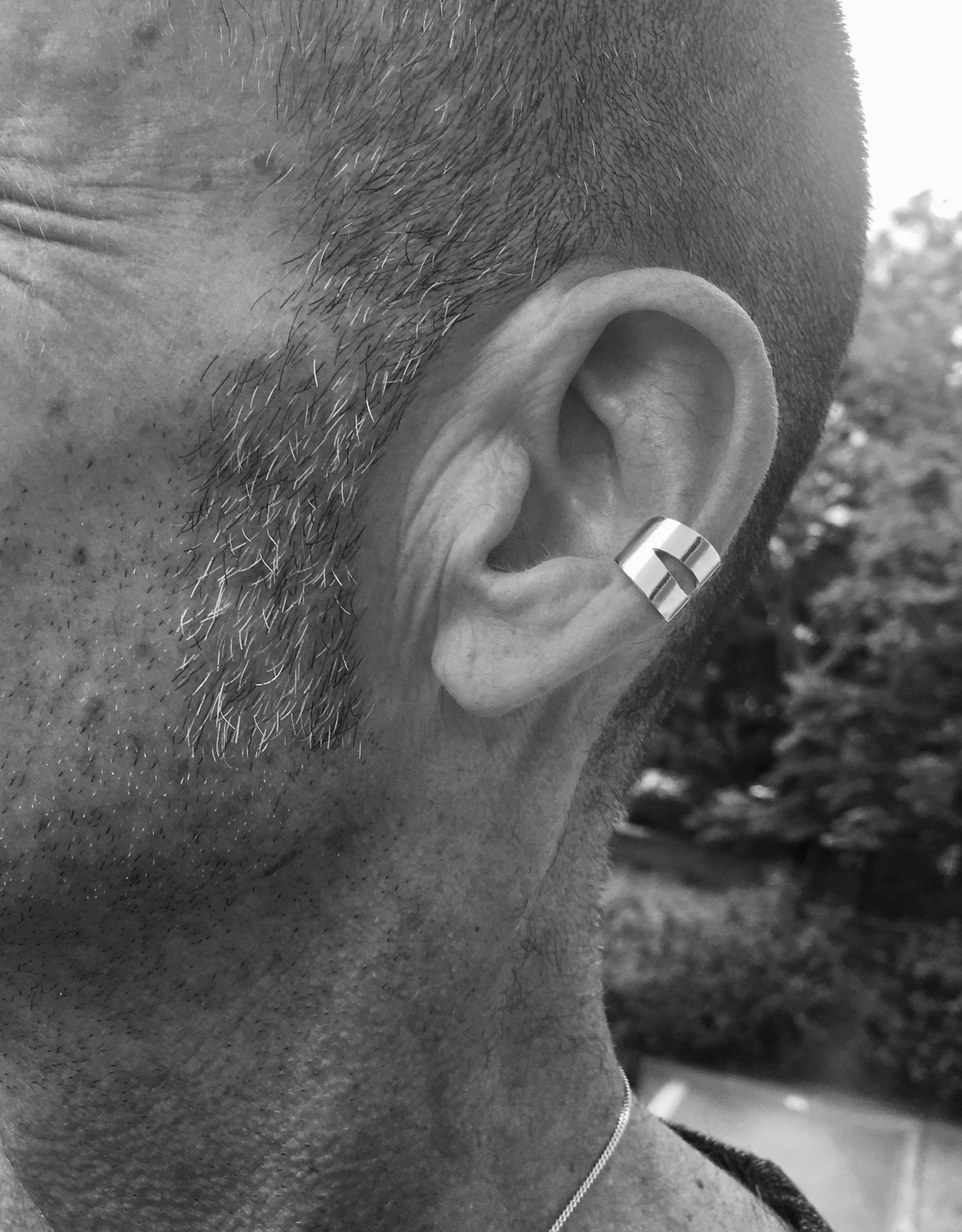 Ear Cuff Non Pierce Ear Cuff Wide Sterling Silver Ear Cuff Etsy