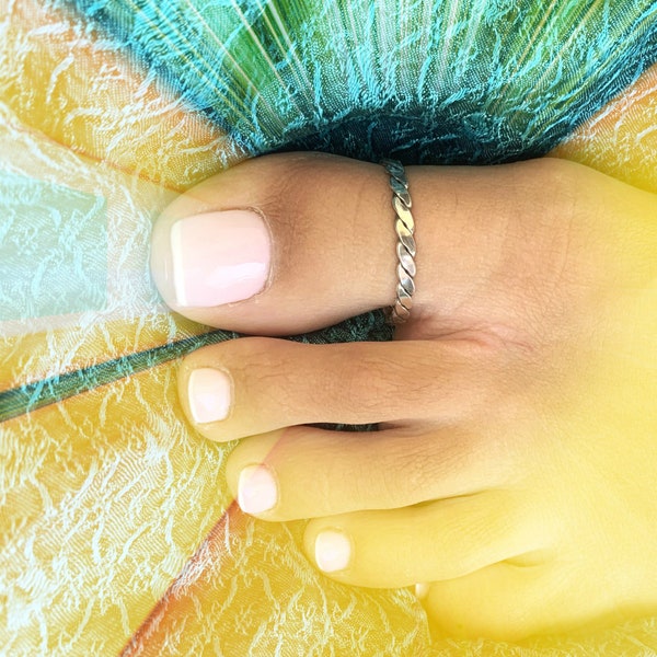 Big Toe Ring, Anelli di punta d'argento Sterling regolabili, Anello di punta d'argento, Anello di punta Boho, Gioielli per i piedi, Gioielli Boho, Gioielli Summer Beach