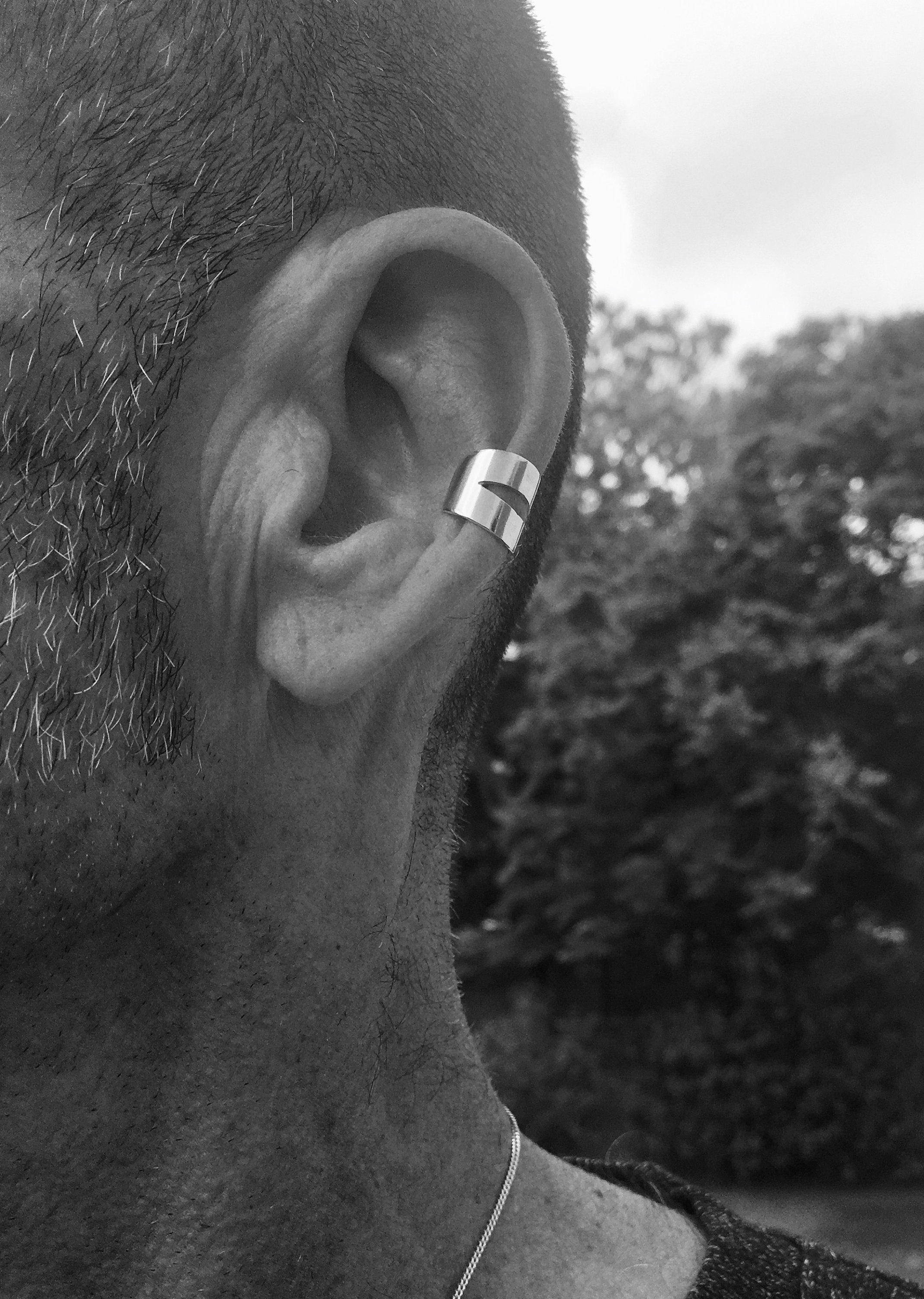 Native Man Ear Cuff Large With No Holes Laser Engraved Man 