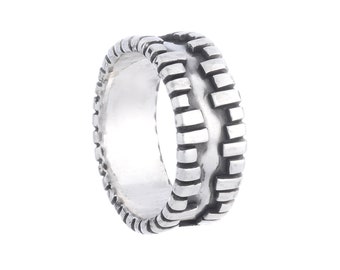 Men silver ring, Sterling silver men's ring, 925 men ring, men oxidized silver band ring, Unique men ring, Unique male wedding band ring