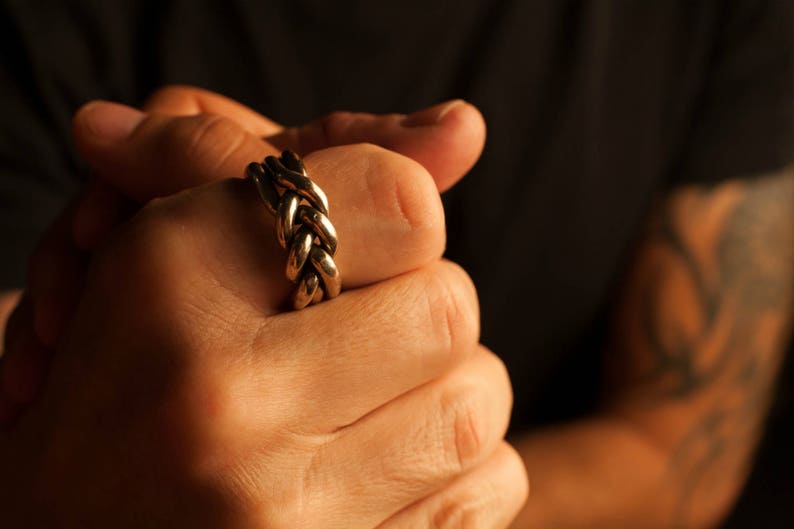 Statement men's ring Heavy ring Men silver ring Male Etsy