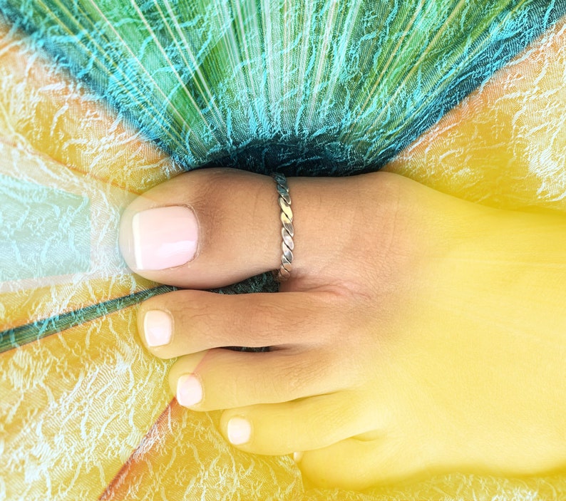 Big Toe Ring Adjustable Sterling Silver Toe Rings Silver Toe Etsy