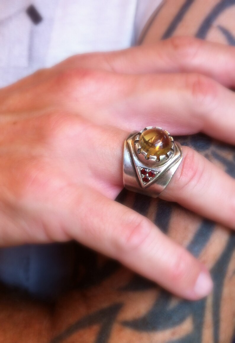 Men Silver Ring. Men Statement Ring. Man Special Ring With Etsy Israel