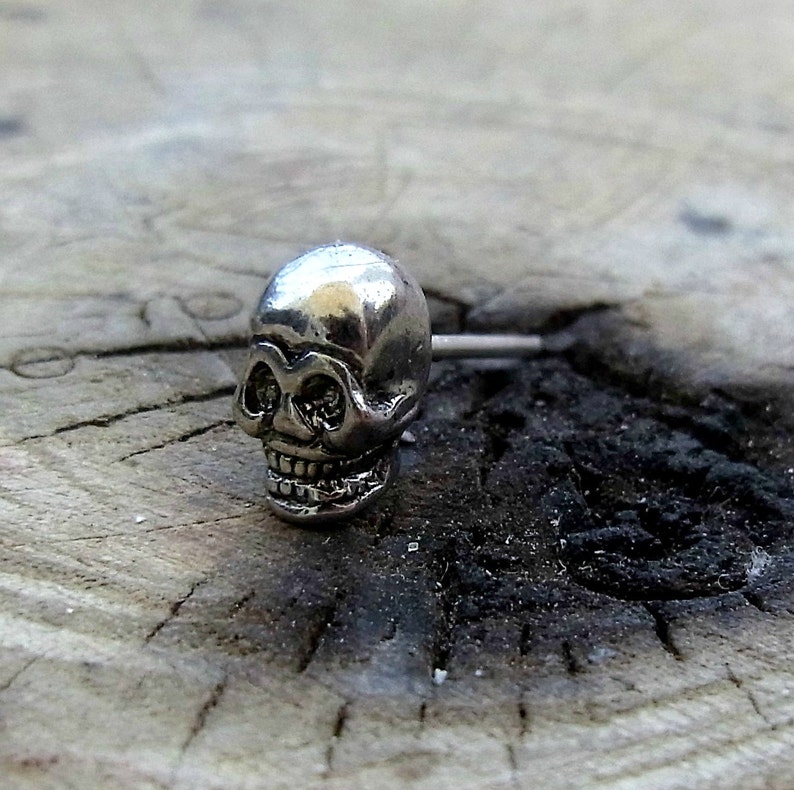 Totenkopf Kirsch Ohrringe Sterling Silber - Gothic Schmuck Für Damen