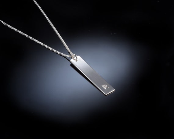 Men Necklace Boyfriend Initial Necklace Personal Necklace