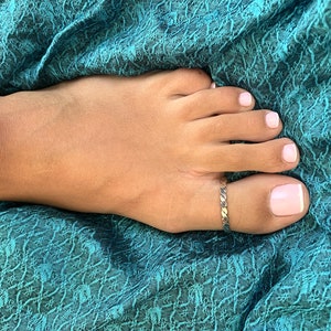 Big Toe Ring, Adjustable Sterling Silver Toe Rings, Silver Toe Ring ...