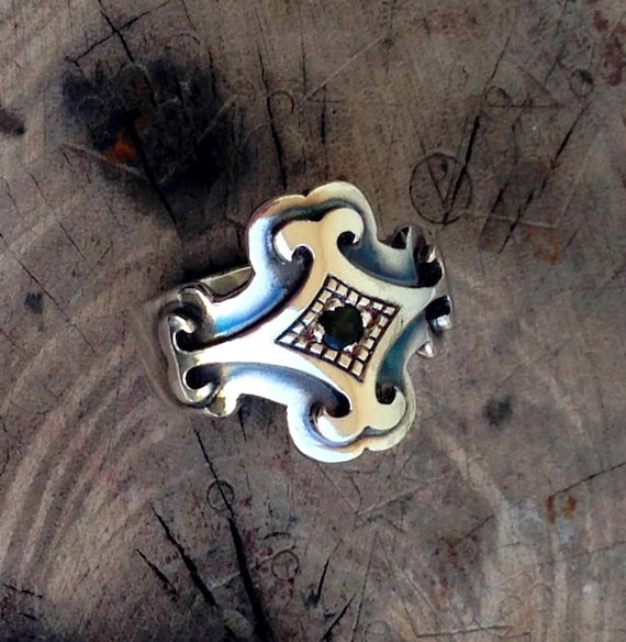 Mens ring, Sterling silver ring for men, Celtic ring for man, Cross ring, Men ring with stone, 925 sterling silver male ring, knight ring