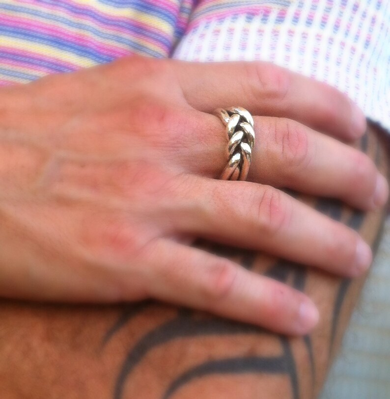 Statement men's ring Heavy ring Men silver ring Male Etsy