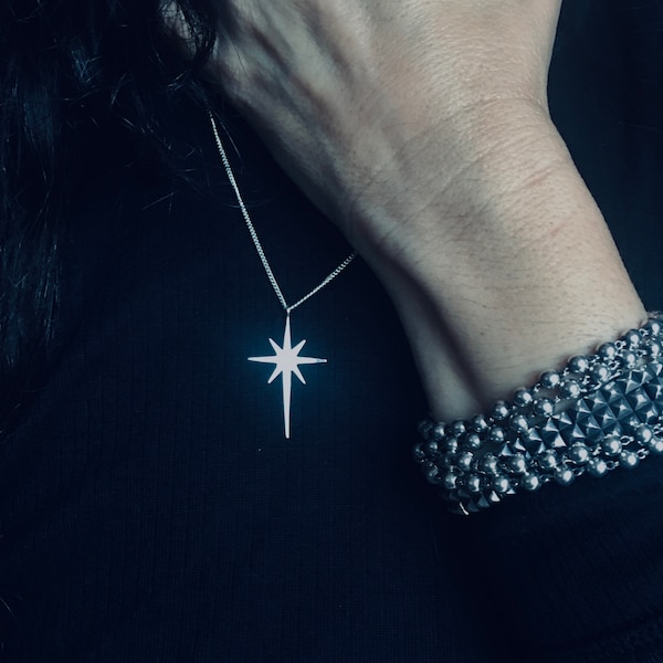 North Star Necklace, Star of Bethlehem necklace, Large star necklace,  northern Star Necklace, Polaris Necklace, Christmas jewelry