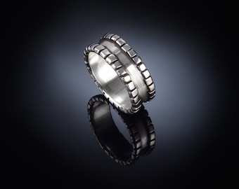Men's rings, Men silver ring, Sterling silver men's ring, 925 men ring, Men oxidized silver band ring, Unique statement male ring wedding