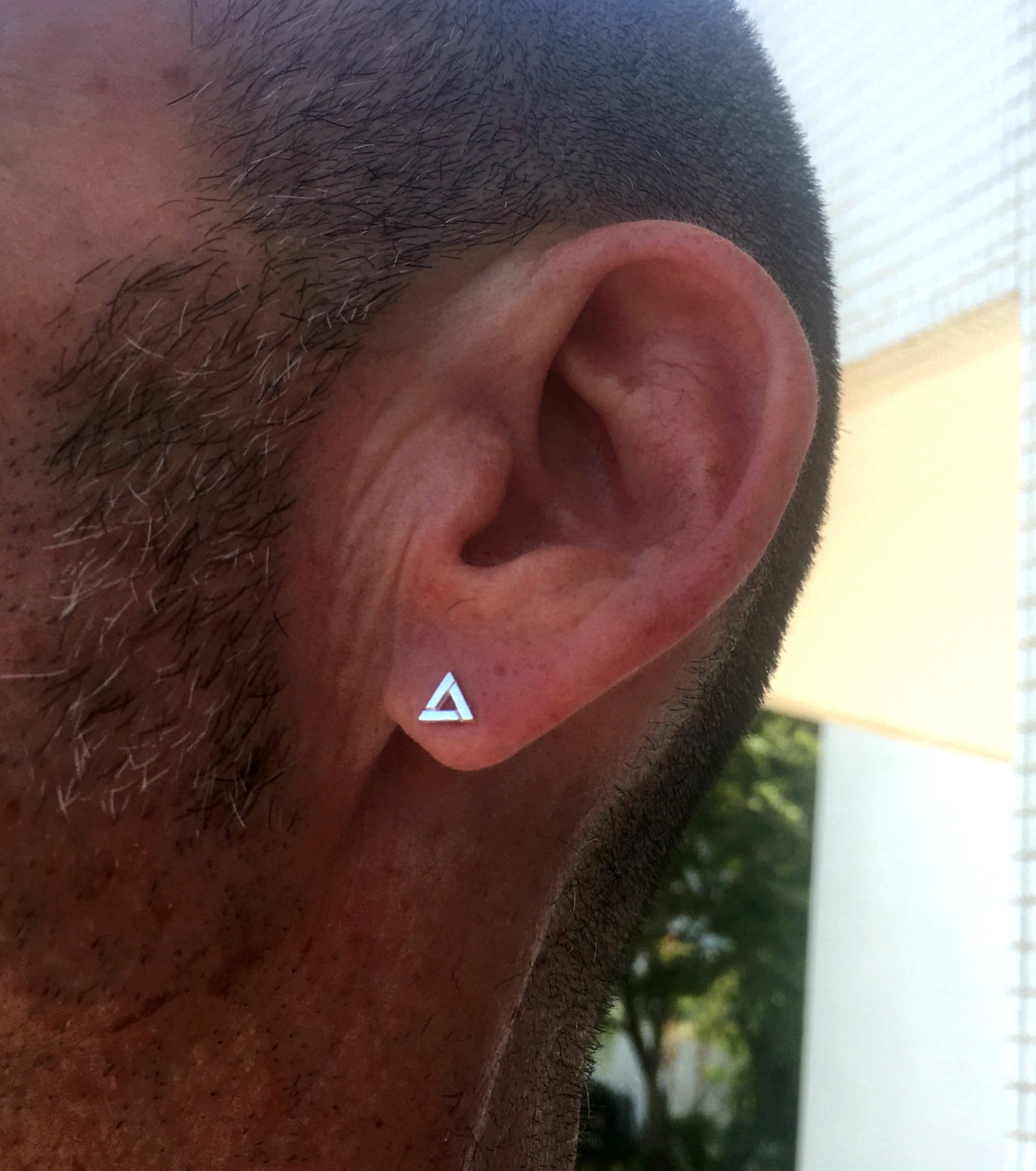 Triangle earrings for men deals