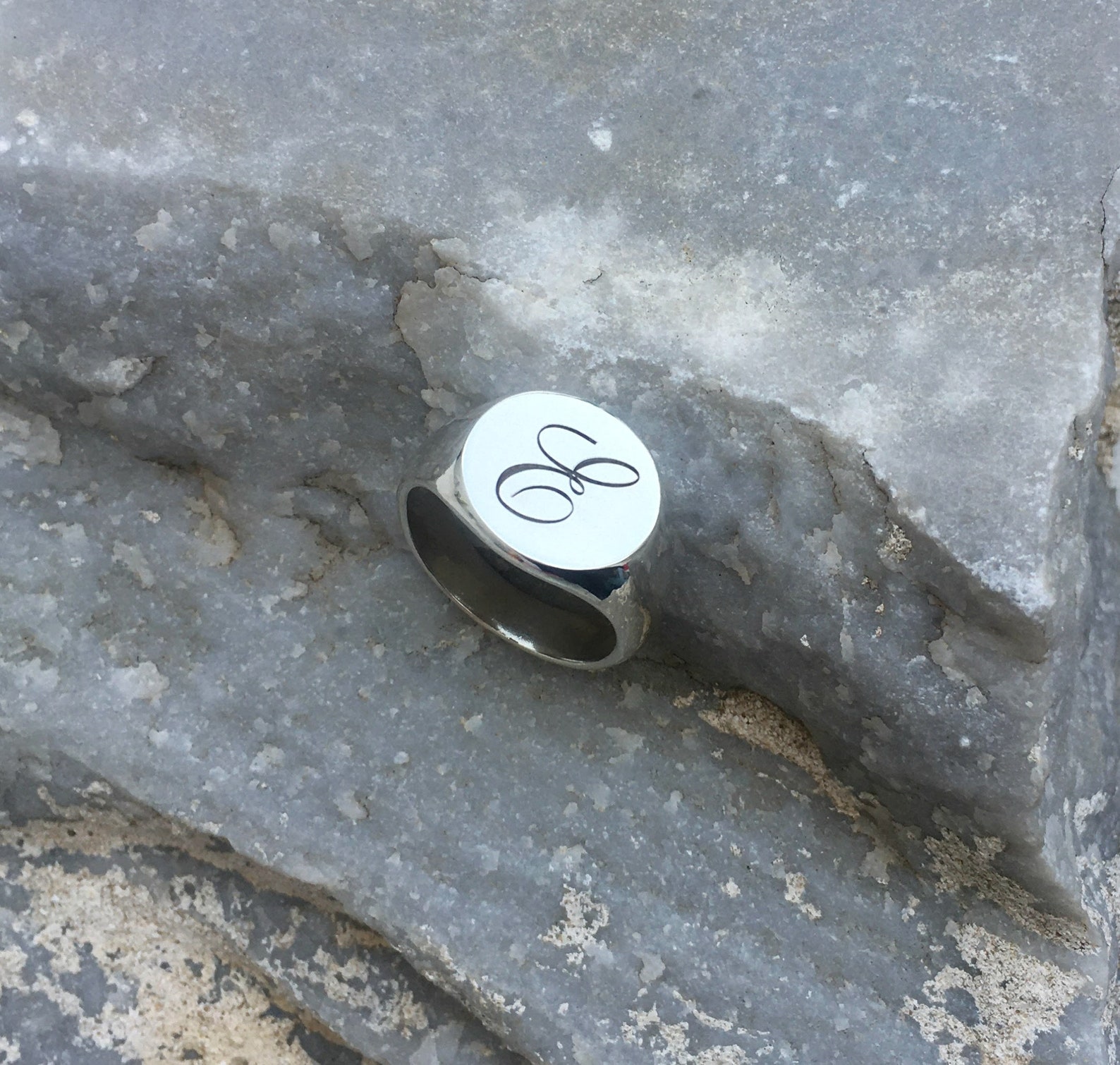Custom Letter Signet, Man Woman Signet Ring, Signet Ring, Personalized ...