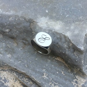 Custom Letter Signet, Man Woman Signet Ring, Signet Ring, Personalized Signet Ring, Initial Ring, Silver Signet Ring, Personalized Jewelry