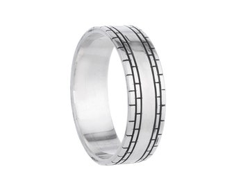925 Sterling Silver Men's Ring, Sterling Silver Wedding Band, Men's Wedding Band, Men's Wedding Ring, Solid men ring, Silver band for man