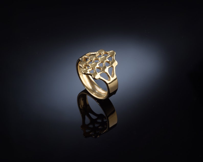 Gold Ring Women Unique Gold Ring Women Gold Filigree Ring Etsy