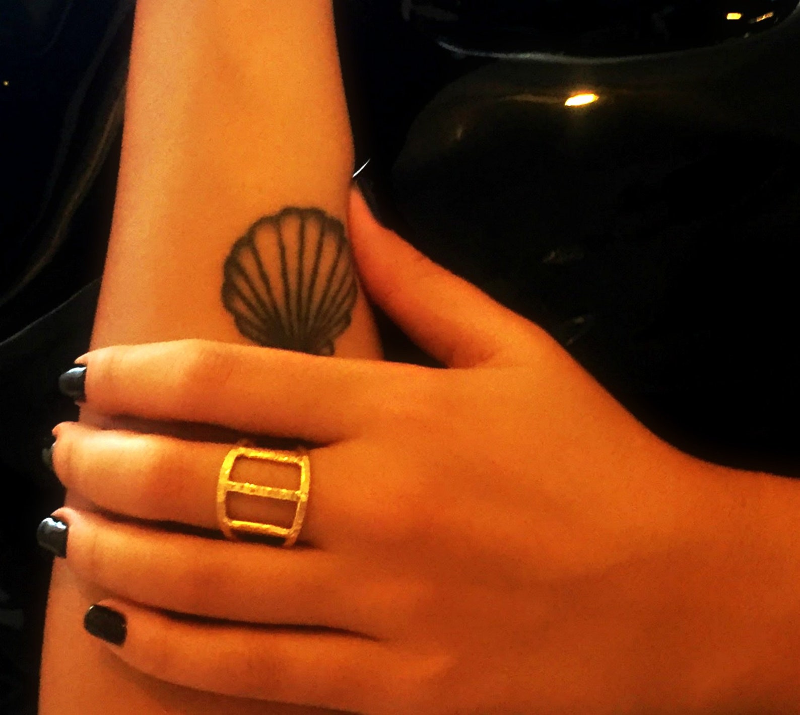 Gold Statement Ring Wide Ring Geometric Ring Modern Ring Etsy