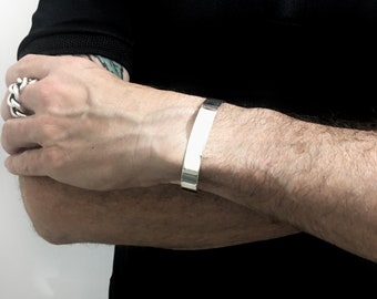 Herren Manschette Armband, Herren Armband, Sterling Silber 925 Männer Manschette Armband, Schmuck für Männer, Geschenk Manschette Armband, Männer Geschenk, Männer Armreif