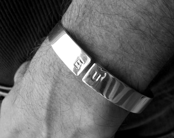 Armband mit Initialen aus Sterling Silber für Herren