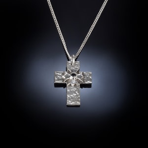 Mens cross, Men necklace, Cross Necklace for men, 925 Silver men&#39;s pendant necklace, Cross pendant necklace, Men jewelry, Christian jewelry