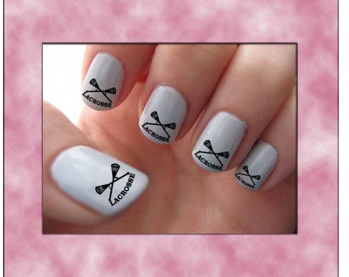 Lacrosse Nail Art Water Slide Transfers Sports Crosse Game Etsy