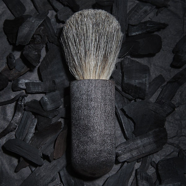 Ready to Ship - Finest Badger Wet Shave Brush with Shou-sugi-ban Handle