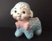 Ceramic Planter, Baby Lamb, Baby Decor, Little Girl 39 s Room, Lamb Planter, Vintage Ceramic Planter, Baby Decor, Lamb, Baby Lamb, Planter