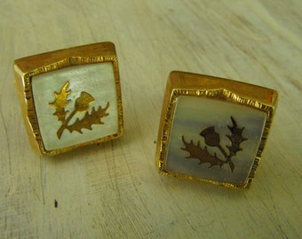 Cuff Links, Cufflinks, Gold Cuff Links, Vintage Cuff Links, Art Deco CuffLinks, Cuff Links, Cuff Links, West Germany,