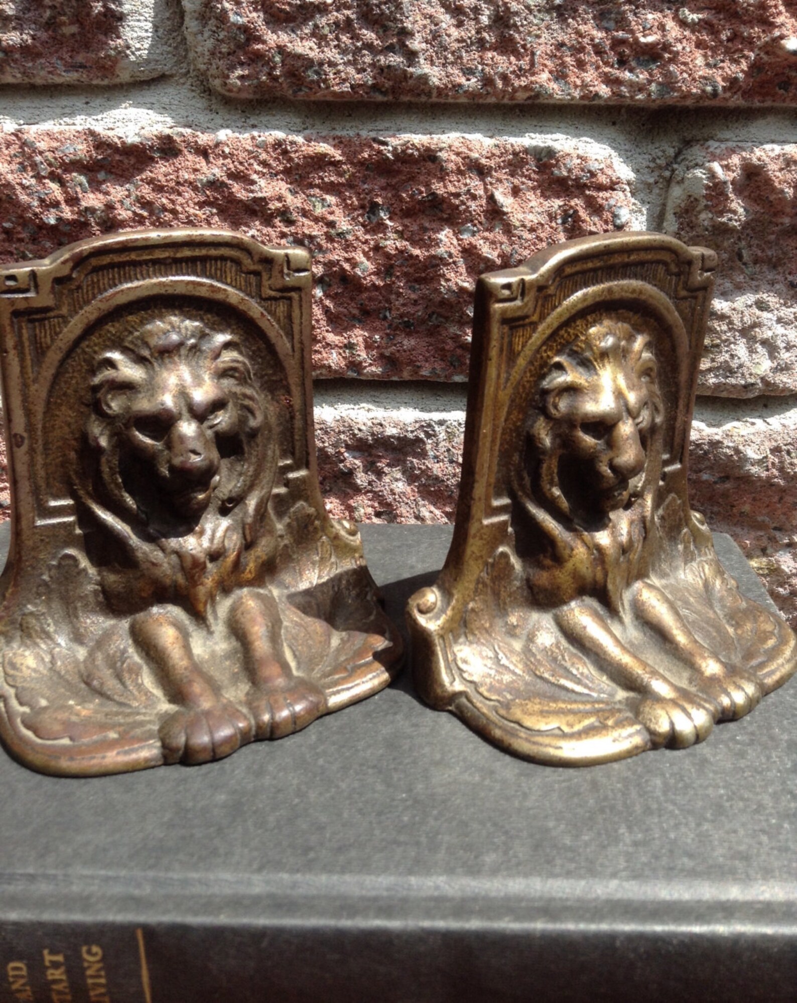 Bookends Lion Bookends Vintage Bookend Antique bookends Etsy