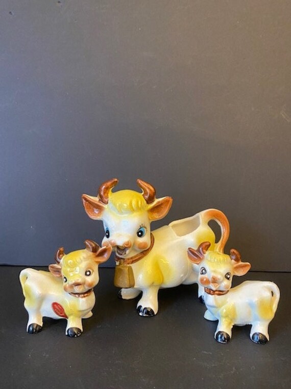Creamer Cow Creamer Cow Salt and Pepper Vintage Cow Creamer Etsy