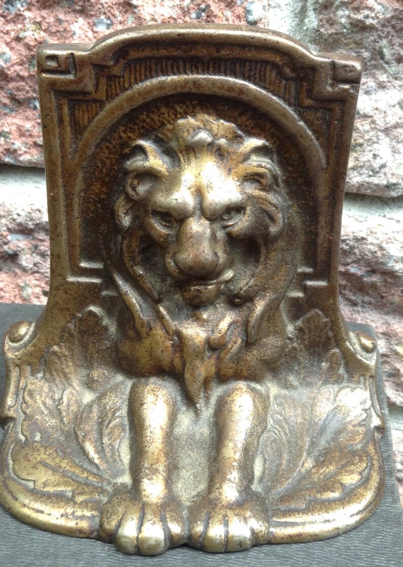 Bookends Lion Bookends Vintage Bookend Antique bookends Etsy