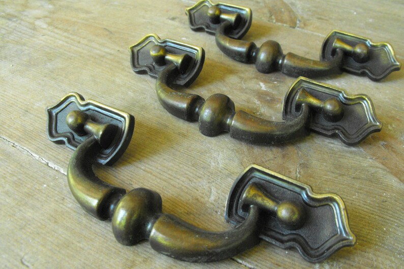 Cabinet Hardware Handles 3 Vintage Handles Vintage Dresser Handles Handles Drawer Pull Handles Big Cabinet Handles Handles
